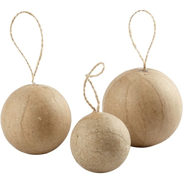 Produktbild: Creativ Company Weihnachtskugeln aus Holz, D 4+5+6 cm, 6er Set