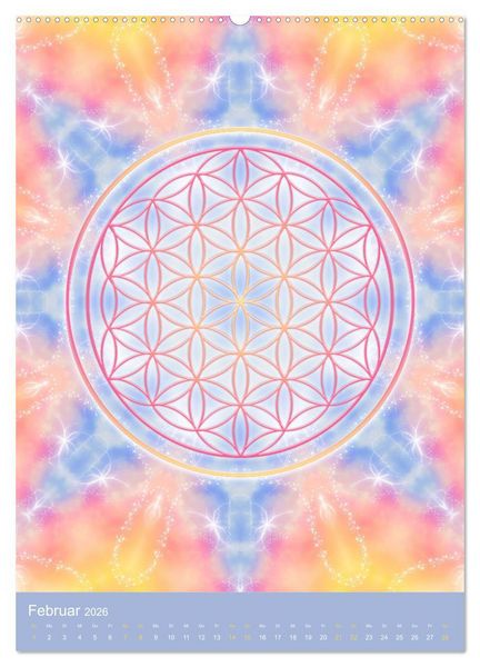 Produktbild: Blume des Lebens - Harmonie durch Symbolkraft (Wandkalender 2026 DIN A2 hoch), CALVENDO Monatskalender