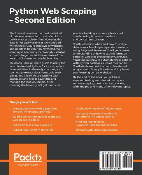 Produktbild: Python Web Scraping - Second Edition
