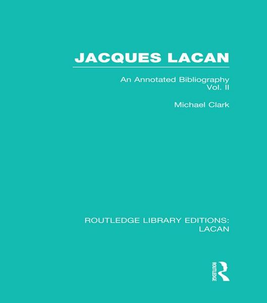 Produktbild: Jacques Lacan (Volume II) (RLE: Lacan)