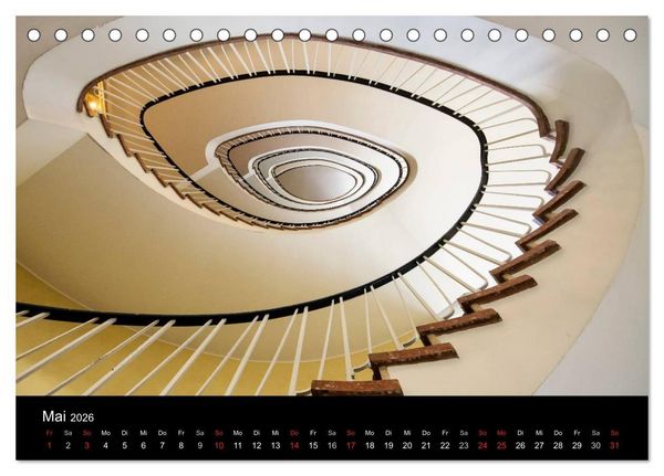Produktbild: Faszination Treppen (Tischkalender 2026 DIN A5 quer), CALVENDO Monatskalender