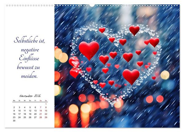 Produktbild: Dein Jahr gef&uuml;llt mit Selbstliebe (Wandkalender 2026 DIN A2 quer), CALVENDO Monatskalender