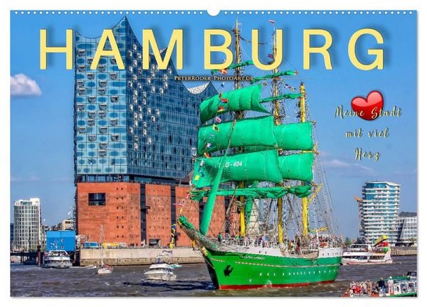 Produktbild: Hamburg - meine Stadt mit viel Herz (Wandkalender 2026 DIN A2 quer), CALVENDO Monatskalender