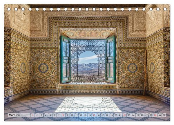 Produktbild: Marokko: Marrakesch, Atlas, Sahara, F&egrave;s (Tischkalender 2026 DIN A5 quer), CALVENDO Monatskalender