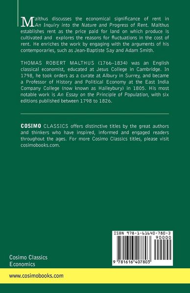 Produktbild: An Inquiry Into the Nature and Progress of Rent and the Principles by Which It Is Regulated