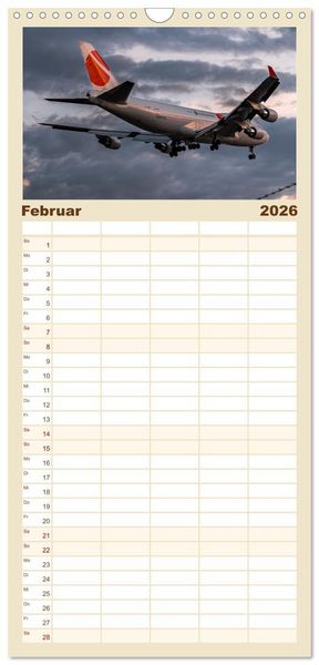 Produktbild: Familienplaner 2026 - Boeing 747 Kalender mit 5 Spalten (Wandkalender, 21 x 45 cm) CALVENDO