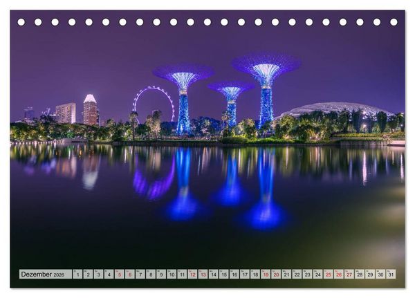Produktbild: Singapur entdecken (Tischkalender 2026 DIN A5 quer), CALVENDO Monatskalender