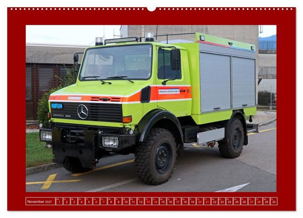 Produktbild: Unimog bei der Feuerwehr (Wandkalender 2027 DIN A2 quer), CALVENDO Monatskalender