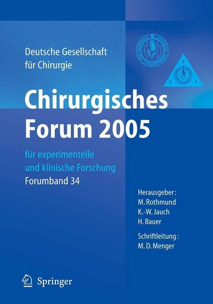 Produktbild: Chirurgisches Forum 2005 f&uuml;r experimentelle und klinische Forschung