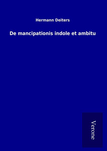 Produktbild: De mancipationis indole et ambitu