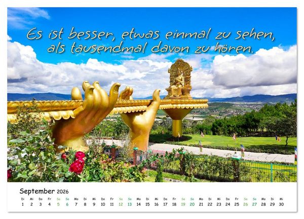 Produktbild: Fernwehabenteurer Asien - 12 Motivierende Gedanken von unterwegs (Wandkalender 2026 DIN A4 quer), CALVENDO Monatskalender