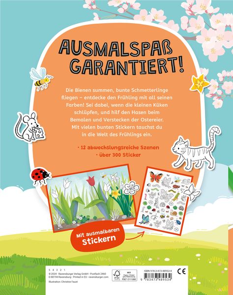 Produktbild: Mein Ausmalstickerbuch - Fr&uuml;hling