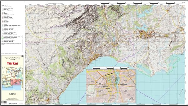 Adana - Topographische Reisekarte 1:250.000 Türkei (Blatt 10)