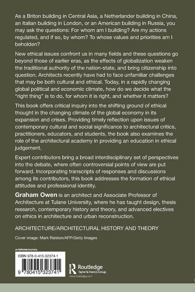 Produktbild: Architecture, Ethics and Globalization
