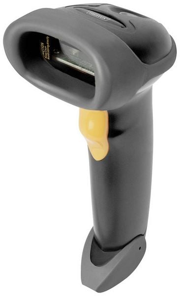 Produktbild: Digitus DA-81001 1D Barcode-Scanner Kabelgebunden 1D LED Schwarz Hand-Scanner inkl. Standfu&szlig; USB-A