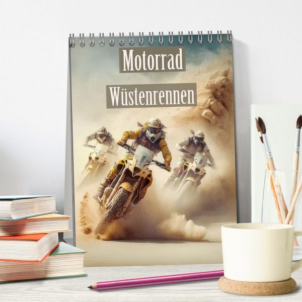 Produktbild: Motorrad W&uuml;stenrennen (Tischkalender 2026 DIN A5 hoch), CALVENDO Monatskalender