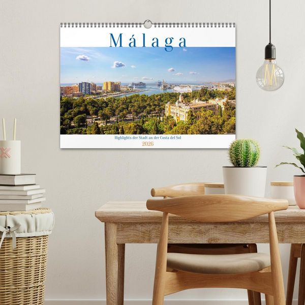 Produktbild: Malaga Highlights der Stadt an der Costa del Sol (Wandkalender 2026 DIN A3 quer), CALVENDO Monatskalender