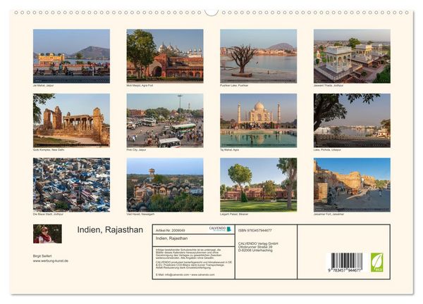 Produktbild: Indien, Rajasthan (hochwertiger Premium Wandkalender 2026 DIN A2 quer), Kunstdruck in Hochglanz