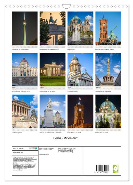 Produktbild: Berlin - Mitten drin! (Wandkalender 2026 DIN A3 hoch), CALVENDO Monatskalender