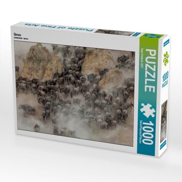 CALVENDO Puzzle Gnus | 1000 Teile Lege-Größe 64x48cm Foto-Puzzle für glückliche Stunden
