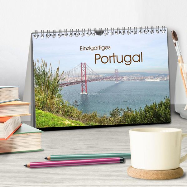 Produktbild: Einzigartiges Portugal (Tischkalender 2026 DIN A5 quer), CALVENDO Monatskalender