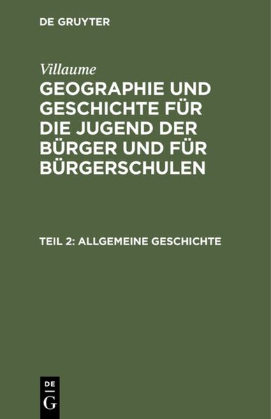 Produktbild: Allgemeine Geschichte