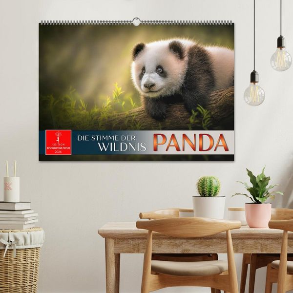 Produktbild: Panda - die Stimme der Wildnis (Wandkalender 2026 DIN A2 quer), CALVENDO Monatskalender