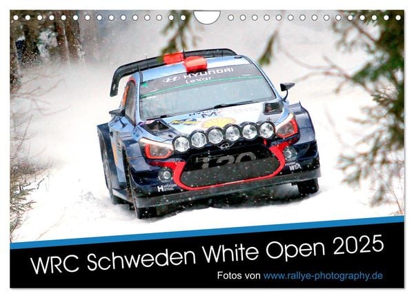 WRC Schweden White Open 2025 (Wandkalender 2025 DIN A4 quer), CALVENDO Monatskalender