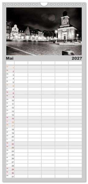 Produktbild: Familienplaner 2027 - Ein Blick auf Husum mit 5 Spalten (Wandkalender, 21 x 45 cm) CALVENDO