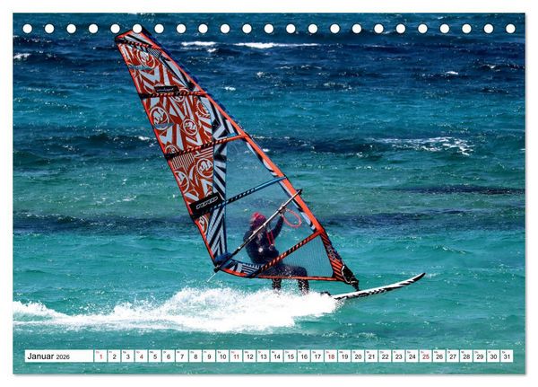 Produktbild: Spektakul&auml;res Wellen- und Windsurfen (Tischkalender 2026 DIN A5 quer), CALVENDO Monatskalender