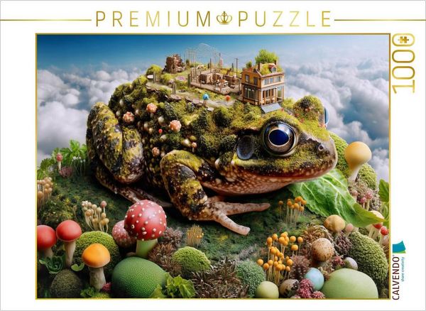 CALVENDO Puzzle Krötenkönigreich im Grünen | 1000 Teile Lege-Größe 64x48cm Foto-Puzzle für glückliche Stunden