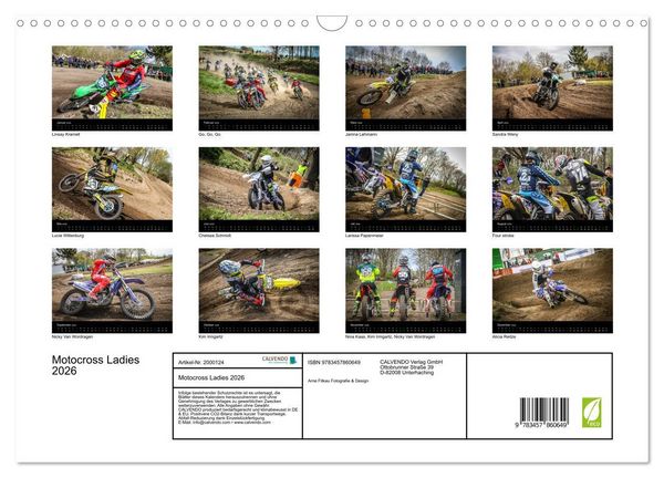 Produktbild: Motocross Ladies 2026 (Wandkalender 2026 DIN A3 quer), CALVENDO Monatskalender