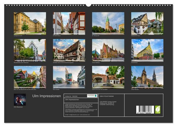 Produktbild: Ulm Impressionen (hochwertiger Premium Wandkalender 2026 DIN A2 quer), Kunstdruck in Hochglanz