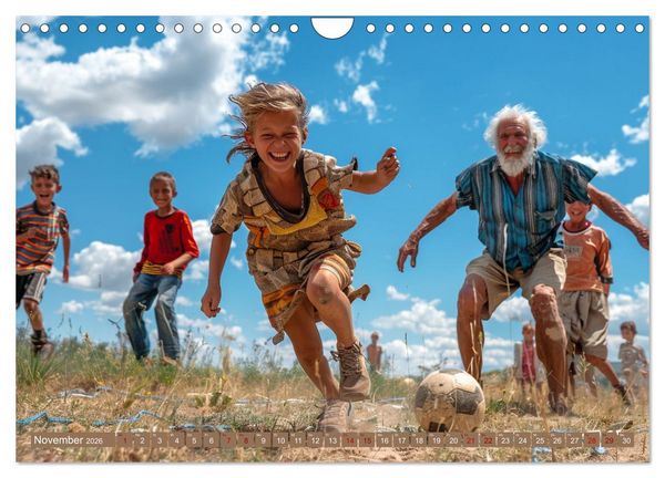 Produktbild: Fu&szlig;ball im Blut (Wandkalender 2026 DIN A4 quer), CALVENDO Monatskalender