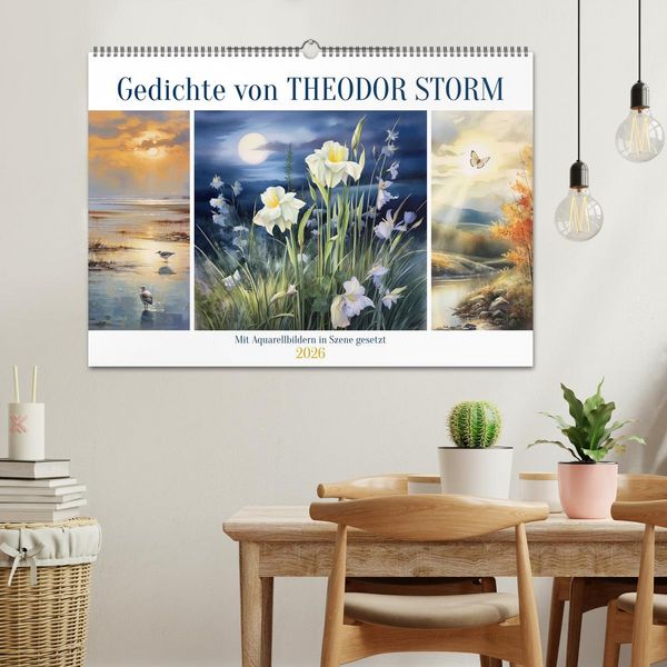 Produktbild: Gedichte von Theodor Storm (Wandkalender 2026 DIN A2 quer), CALVENDO Monatskalender