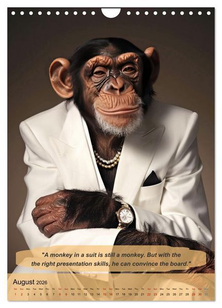 Produktbild: Funny manager wisdom from animals (Wall Calendar 2026 DIN A4 portrait), CALVENDO 12 Month Wall Calendar