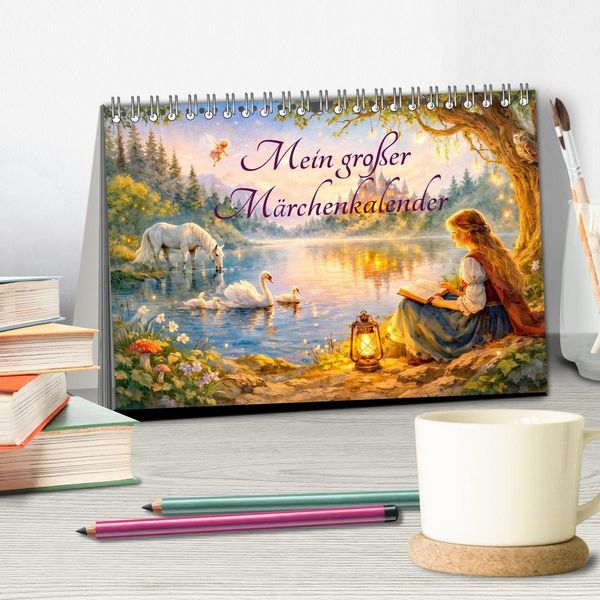 Produktbild: Mein gro&szlig;er M&auml;rchenkalender (Tischkalender 2027 DIN A5 quer), CALVENDO Monatskalender