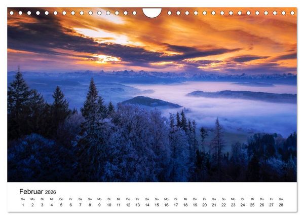 Produktbild: Wunderwelt Schweiz (Wandkalender 2026 DIN A4 quer), CALVENDO Monatskalender