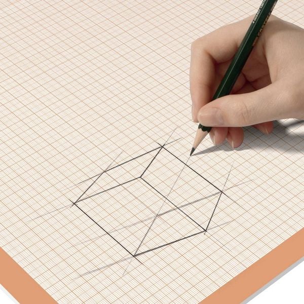 Produktbild: SIGEL Schreibunterlage, orange millimeterkariert mit Zierrand orange