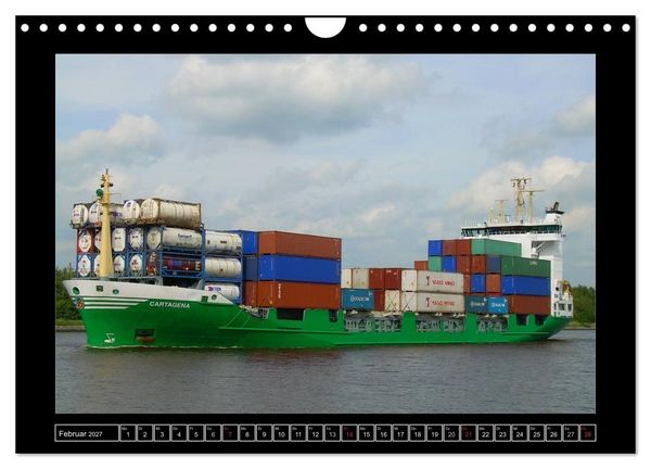 Produktbild: Containerschiffe (Wandkalender 2027 DIN A4 quer), CALVENDO Monatskalender