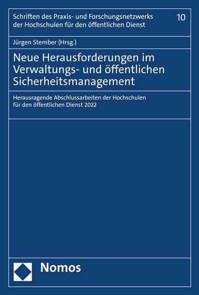 Produktbild: Neue Herausforderungen im Verwaltungs- und &ouml;ffentlichen Sicherheitsmanagement