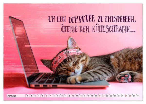 Produktbild: Tierischer Taskmanager (Tischkalender 2026 DIN A5 quer), CALVENDO Monatskalender
