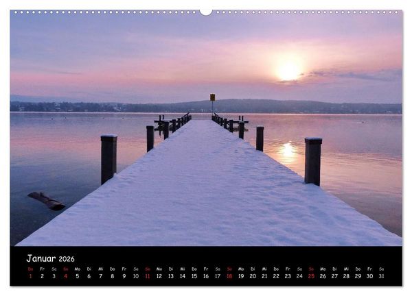 Produktbild: Starnberger See - Silent Moments (Wandkalender 2026 DIN A2 quer), CALVENDO Monatskalender