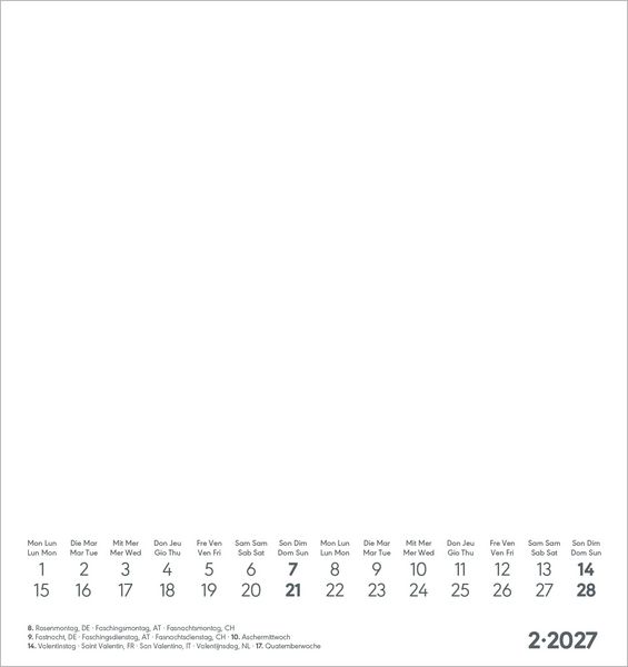 Produktbild: Kreativkalender S schwarz 2027