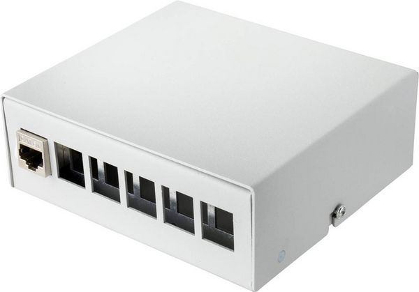 Produktbild: Renkforce 6 Port Konsolidierungspunkt-Box f&uuml;r Keystone-Module Unbest&uuml;ckt