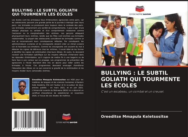 Produktbild: Bullying : Le Subtil Goliath Qui Tourmente Les &Eacute;coles