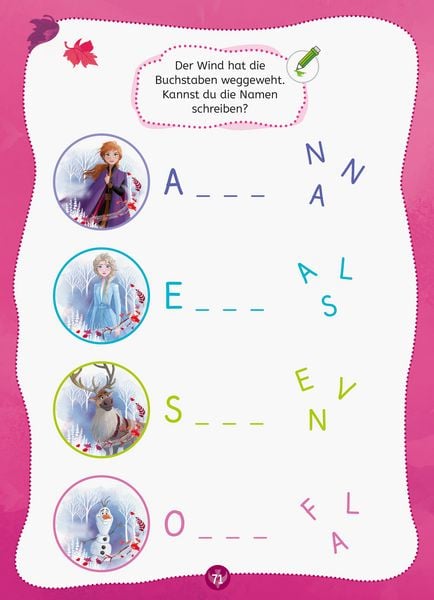 Produktbild: Disney Die Eiskönigin 2 - Mein Vorschulblock: Lesen und Schreiben