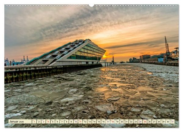 Produktbild: Hamburg - meine Stadt mit viel Herz (hochwertiger Premium Wandkalender 2026 DIN A2 quer), Kunstdruck in Hochglanz