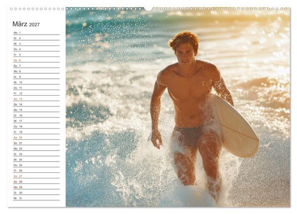 Produktbild: Hot Beach Boys (hochwertiger Premium Wandkalender 2027 DIN A2 quer), Kunstdruck in Hochglanz