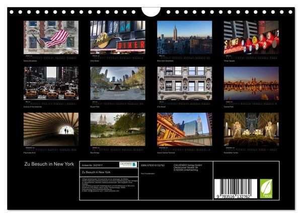 Produktbild: Zu Besuch in New York (Wandkalender 2026 DIN A4 quer), CALVENDO Monatskalender